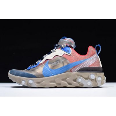 Nike React Element 87 Açık Bej Rengi / Mavi Koşu Ayakkabısı Türkiye - DWRMKZP3